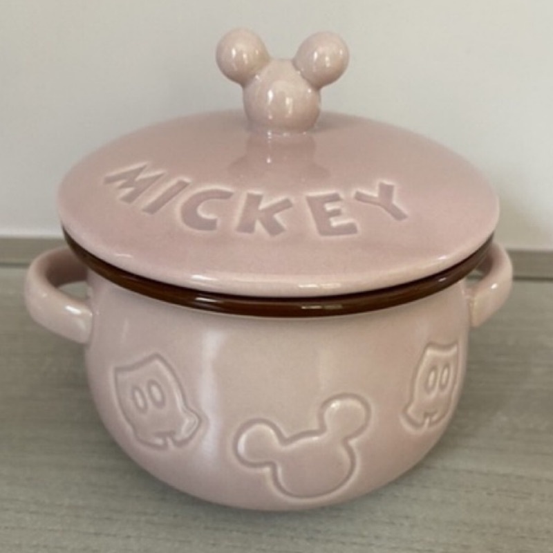 香港Disney 迪士尼米奇附蓋陶瓷湯碗