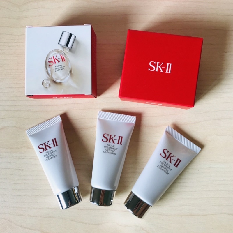 SK-II全效活膚潔面乳洗面乳洗顏溫和潔淨保濕敏感肌適用添加PITERA酵母配方調理深層清潔細緻滑嫩Sk2洗面乳20g
