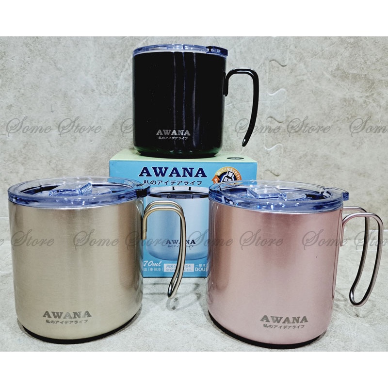 【商殿】 CP-370 AWANA 馬卡龍辦公杯 370ml 附蓋 咖啡杯 小鋼杯 真空咖啡杯 水杯 杯子 隔熱杯