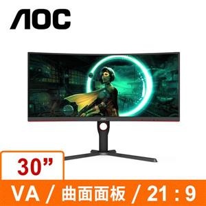 (聊聊享優惠) AOC 30型 CQ30G3Z (寬)螢幕顯示器(台灣本島免運費)