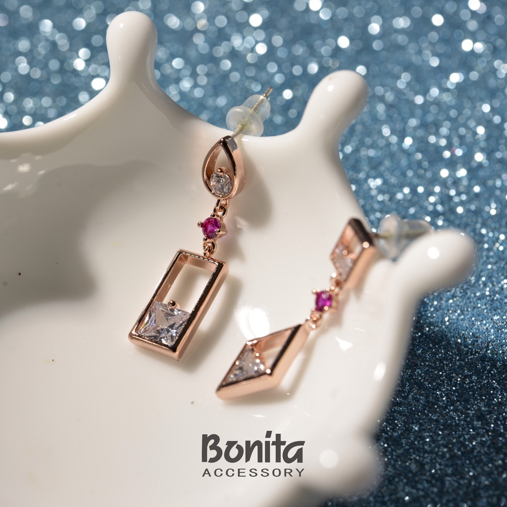 【Bonita】925銀針/幾何不對稱耳環700-9269