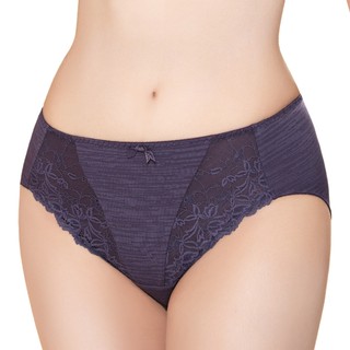 SWEAR 思薇爾 舒棉Bra系列 M-3XL 蕾絲 中腰 三角 女內褲 (沐檀紫)