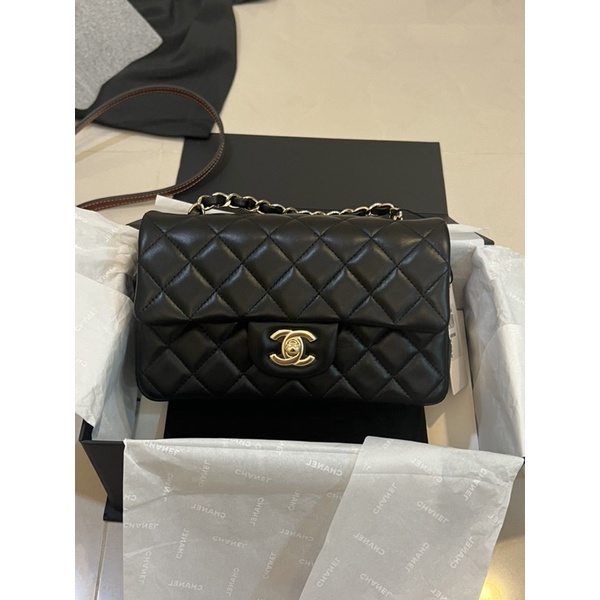 現貨/新北面交/全新Chanel cf mini coco 20黑金