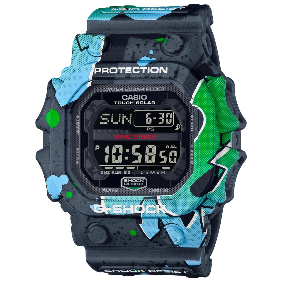 【CASIO】G-SHOCK 街頭塗鴉大錶徑太陽能數位電子錶 GX-56SS-1 台灣卡西歐公司貨