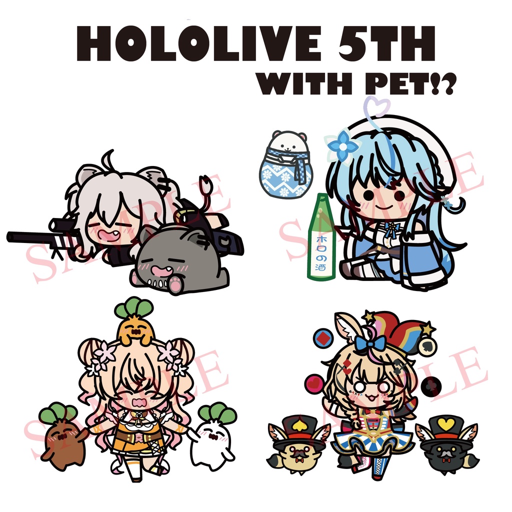 ~出清小屋~現貨全新 hololive PET 防水 貼紙 車貼 痛貼 杯貼 雪花菈米 獅白牡丹 尾丸波爾卡 桃鈴音音