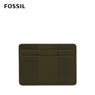 FOSSIL Everett 真皮證件卡夾-軍綠色 ML4398386