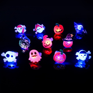 30pcs Halloween Light Up Rings LED Finger Lights Toys Party