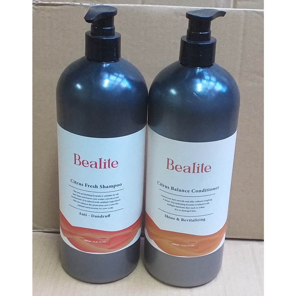 Bealite黛寶 香橙涼感去屑洗髮精1000ml+橙心瞬盈護髮素1000ml