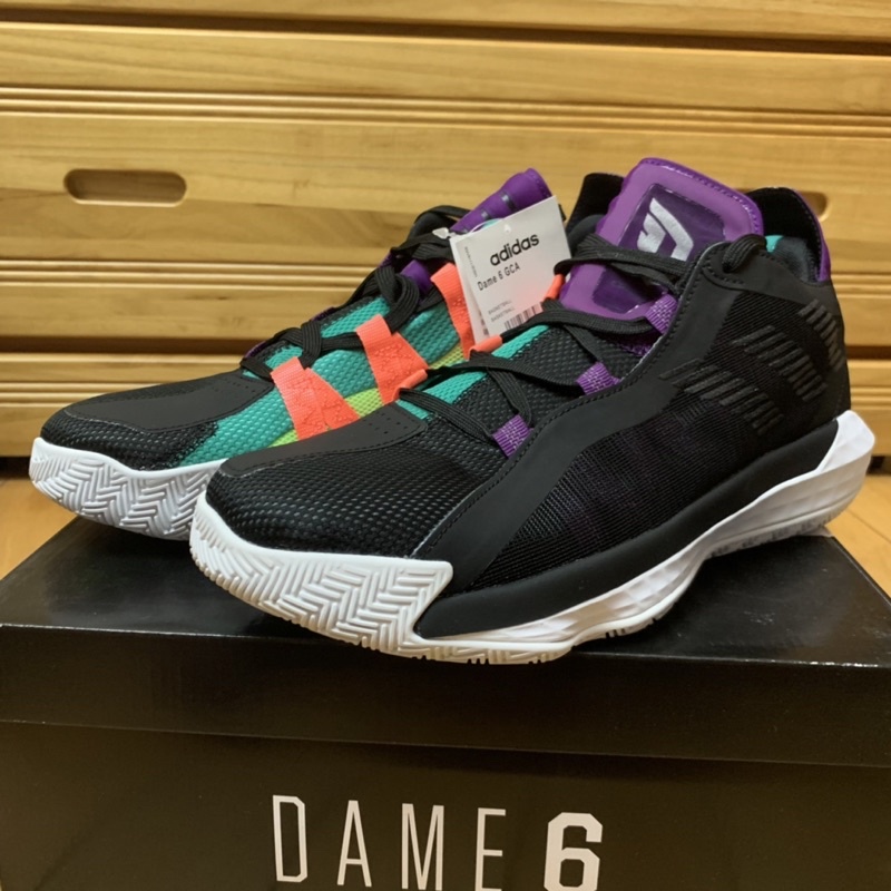 ［出清特價］ADIDAS DAME 6 里拉德 黑紫 輕量 網布 休閒 運動 籃球鞋 男款 鴛鴦 EF9872