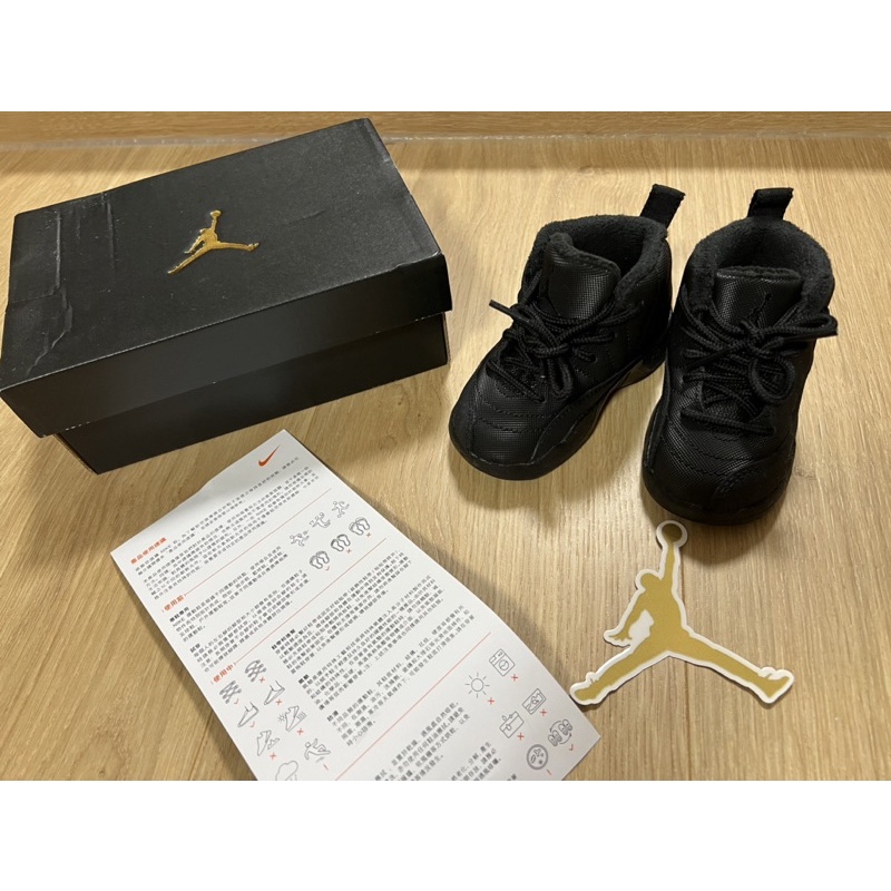 JORDAN 12 RETRO WNTR(TD) 喬丹 嬰幼兒鞋子 11公分 5c 黑色喬丹 經典必買款 好看好穿搭