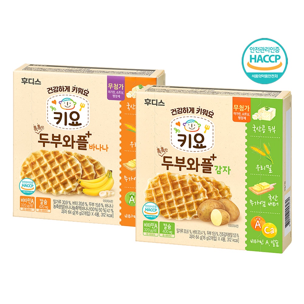現貨 韓國  ILDONG FOODIS 日東 豆腐鬆餅餅乾 香蕉/馬鈴薯（64g）寶寶餅乾