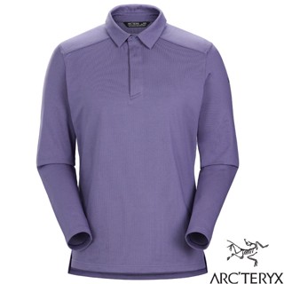 【ARCTERYX 始祖鳥】男 款輕量透氣快乾有機棉長袖POLO衫 Captive Polo 排汗衣 世界藍 30124