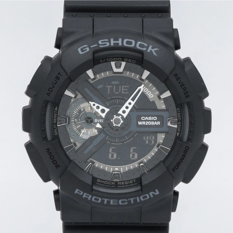 G-SHOCK 指針雙顯概念錶-黑/55mm(GA-110-1BDR)