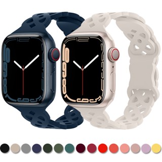 矽膠錶帶手鍊兼容 Apple Watch 49mm 44mm 40mm 45mm 41mm 42mm 38mm 44mm