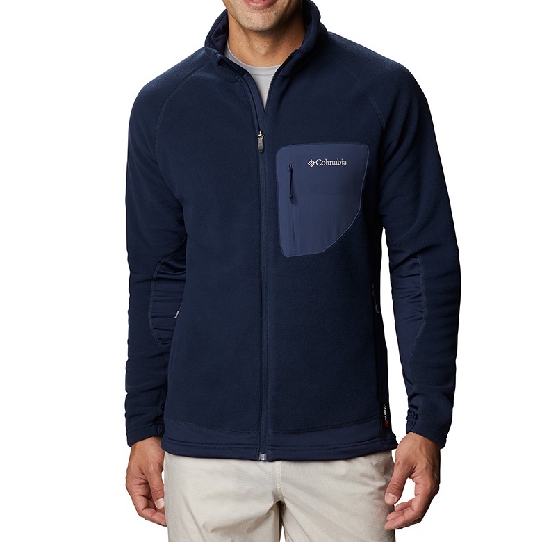 【Columbia】UAE07690 男款 Polartec 200刷毛外套 深藍