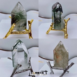 中森寶石🔮招財 巴西老礦 聚寶盆 綠幽靈 無烤色 透體 綠幽靈柱 水晶柱 千層綠幽靈 幽靈水晶 金字塔幽靈 天然水晶擺件