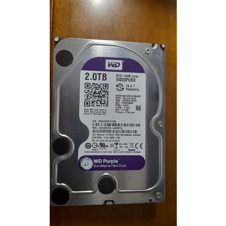 WD 2TB 硬碟機 （紫標）