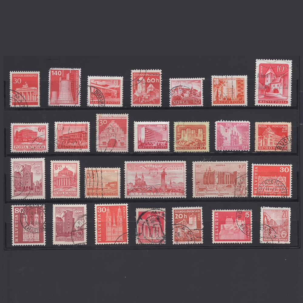 瘋郵票 建築 人造建築物 主題郵票 外國郵票 收藏 所見即所得 手帳 拼貼 素材 台灣現貨 GA_450