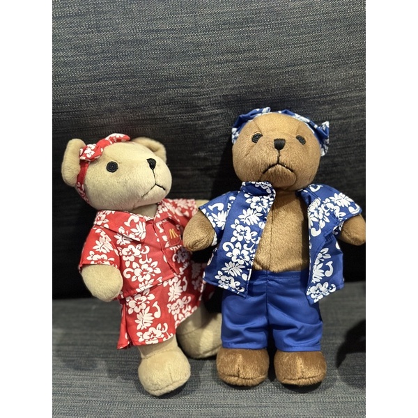麥當勞 泰迪熊 夏威夷風  收藏  絕版 泰迪熊絨毛 玩偶