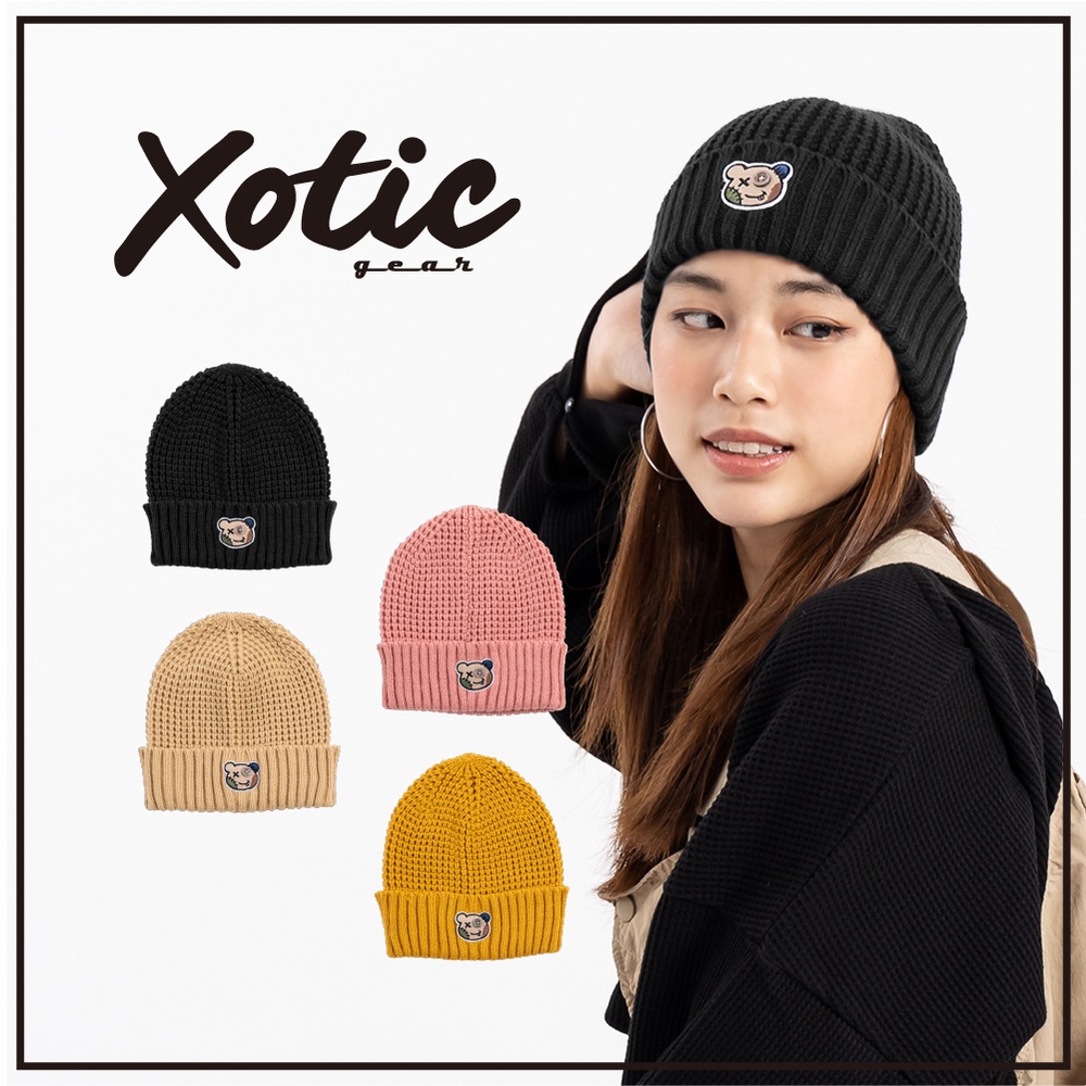 【Xotic gear】鈕扣小熊毛帽 XGH2231 毛帽 冷帽 冬帽 登山帽 保暖帽 旅遊帽 戶外必備 登山 踏青