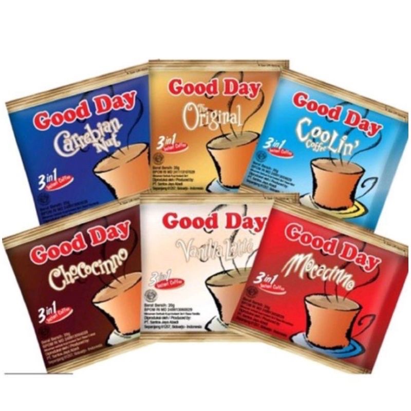 咖啡三合一 Kopi Good day All Varian Rasa isi 10sachet