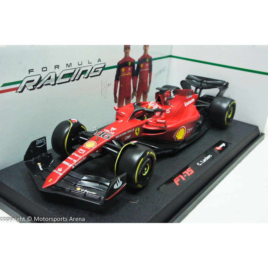 【現貨特價】1:18 F1 2022 Bburago Ferrari F1-75 #16 Charles Leclerc