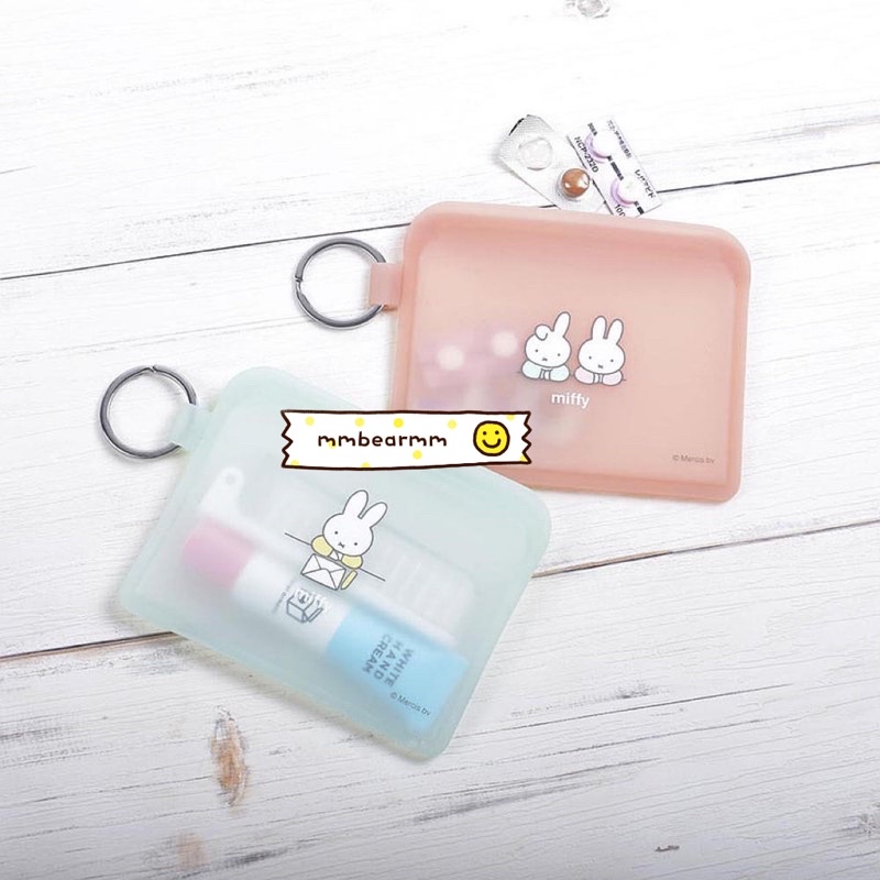 日本正版p+g design Miffy 米飛兔 透明果凍夾鏈式零錢包 米菲兔 矽膠零錢包 卡夾 卡套 鎖圈夾鍊零錢包