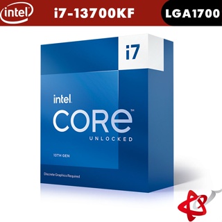 intel英特爾 i7-13700KF 16核/24緒 13代 1700腳位 無內顯/無風扇 CPU處理器 (預購)