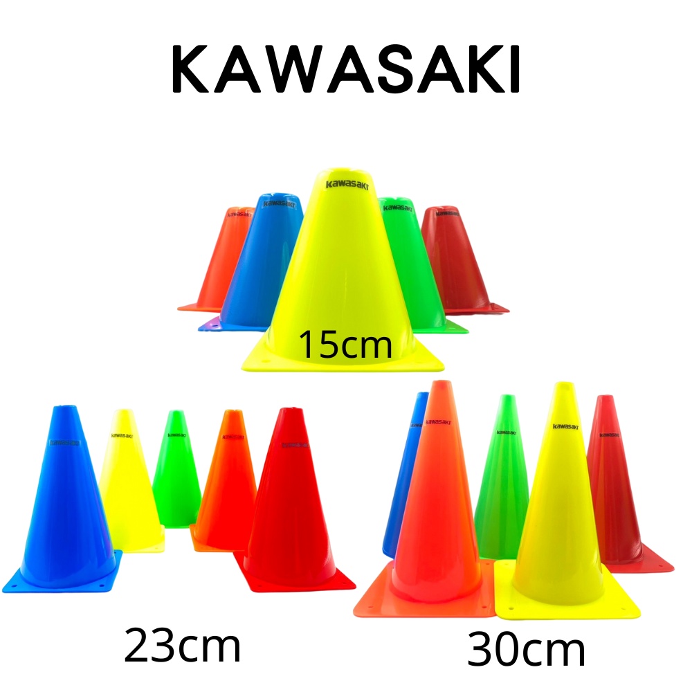 【GO 2 運動】現貨 臺灣品質 Kawasaki 多功能三角錐  障礙錐  角錐  路障 15cm/23cm/30cm