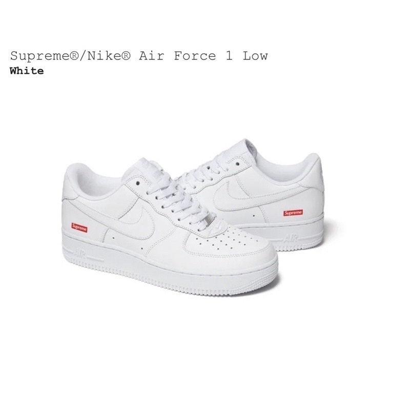 Supreme x Nike Air Force 1 Low 白 聯名 鞋款