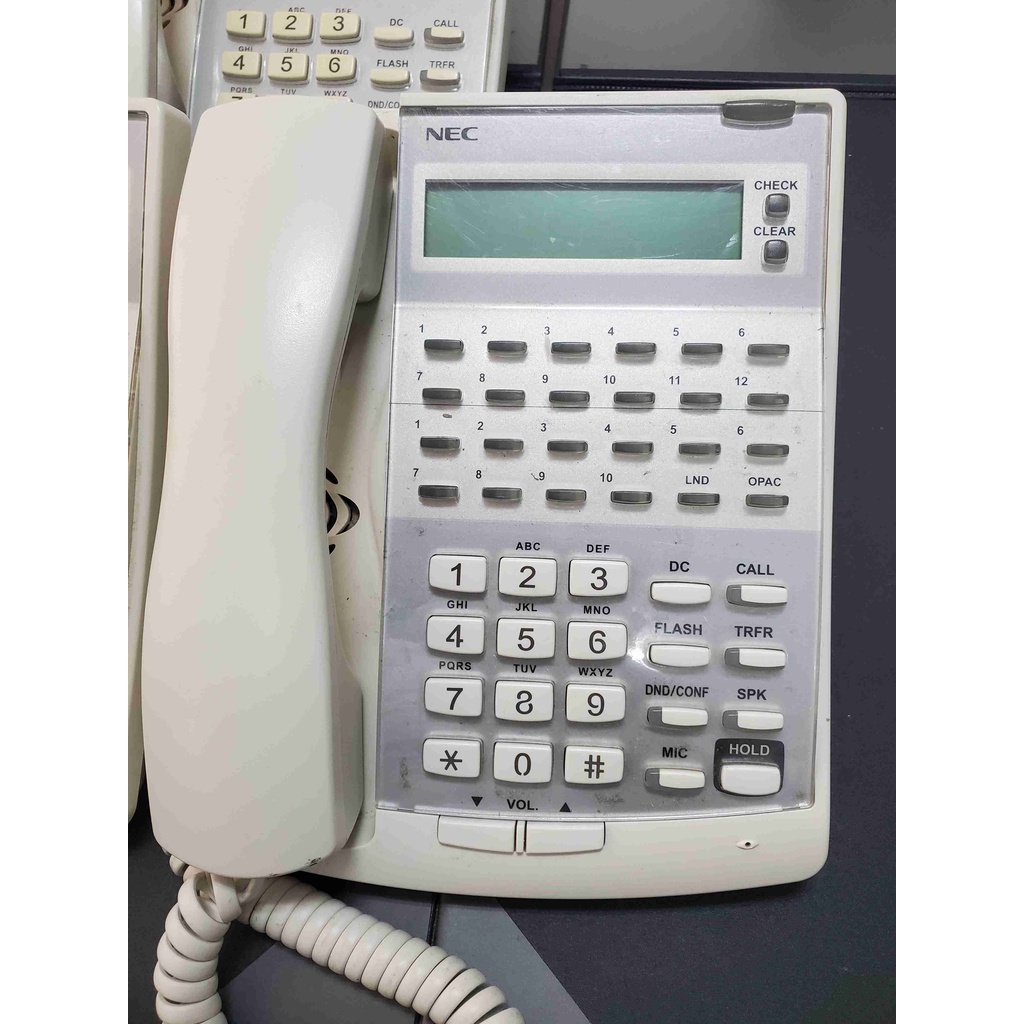 NEC Aspila Topaz 12鍵電話 IP2AP-12TXD、6TXD、6TD電話機(白色)及總機UPS電池盒