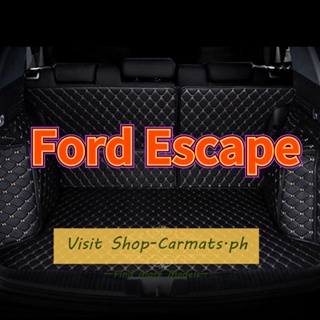 （現貨）工廠直銷適用Ford Escape專用後車廂墊 汽車皮革全包圍後廂墊 後行李箱墊