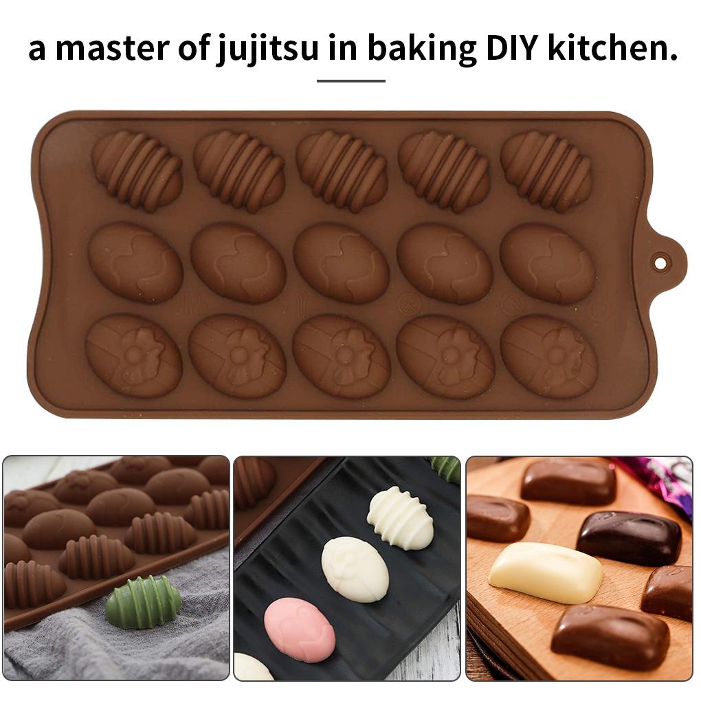 1/2/3 Jooan's Kitchen 巧克力模具復活節彩蛋形巧克力矽膠模具果凍