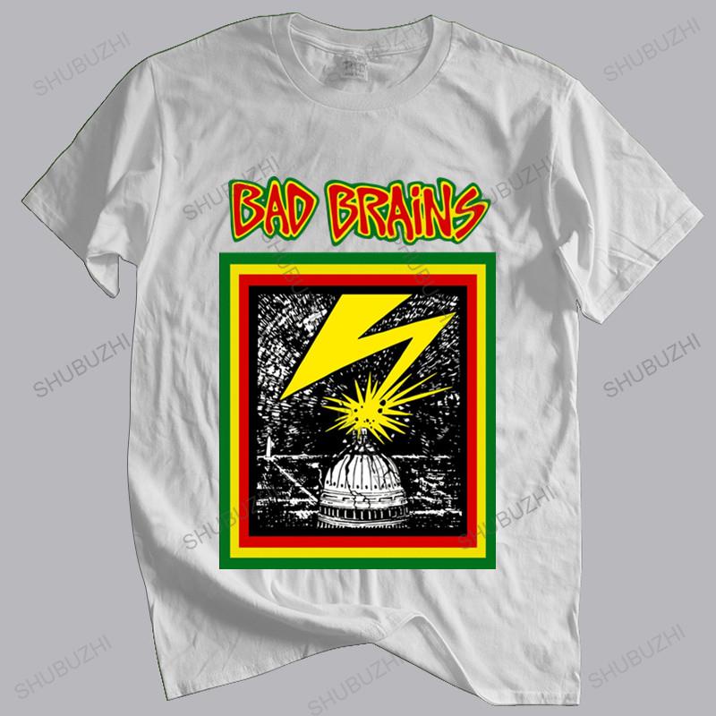 夏季t恤品牌bad Brains t恤-第一張專輯官方鐵桿黑旗朋克t恤男女通用寬鬆5S9T