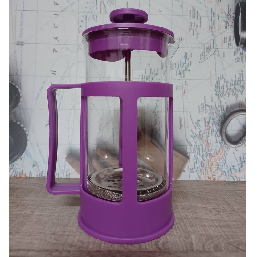 [全新] 玻璃法壓壺 350ml濾壓式沖茶壺 泡茶 咖啡 濾壓壺