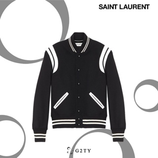 [G2TY] Saint Laurent Teddy Jacket 經典羊毛棒球外套 黑白 泰迪 聖羅蘭 YSL