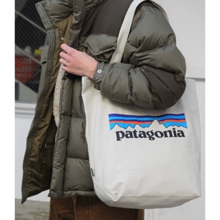 【星曜洋行】PATAGONIA 帆布袋 托特包 手提袋 肩背包 購物袋 手拿包 LOGO 米色