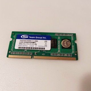 TEAM 十銓 4G DDR3 1600 ram 筆電記憶體 雙面顆粒 狀況良好