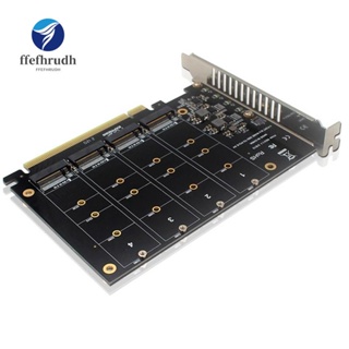 4 端口 NVME 至 PCIe 適配器卡 M.2 NVME 至 PCIe X16 適配器 4X32Gbps M 鍵硬盤