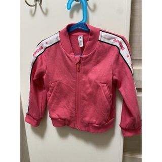 粉紅 Adidas 正版 女童 104公分 有型 運動外套 二手