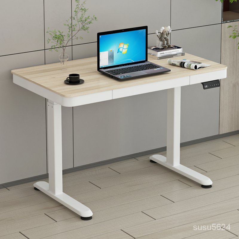 升降桌 220v 電動升降  電動升降桌辦公桌書桌桌架桌腿智能電腦桌傢用桌子自動帶抽屜桌腳10.15 UPAS