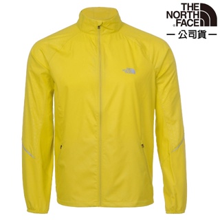 【The North Face】男 輕量抗UV防晒防潑水外套.跑步防晒外套.夾克風衣/酸性黃_A7K7