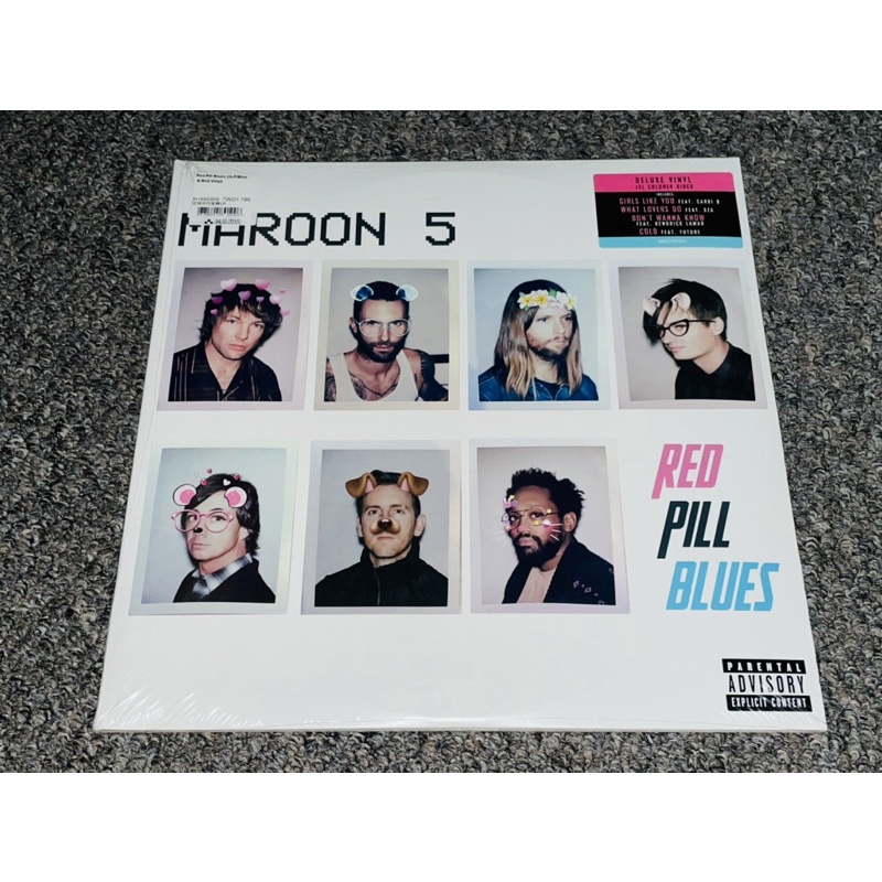 Maroon 5 魔力紅 Red Pill Blues 紅藍藥丸 2LP Blue Red Vinyl 世巡紀念紅藍彩膠