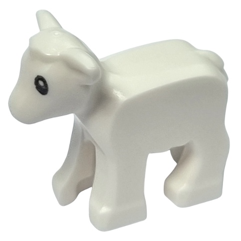 LEGO 樂高 白色 小綿羊 黑色眼睛和白色瞳孔圖案的羔羊 1569pb01 10305