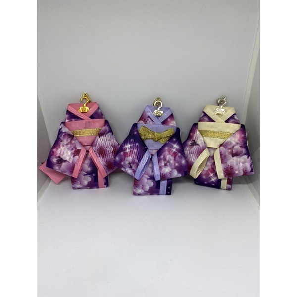 「魅姬時尚設計」紫花和服鑰匙圈