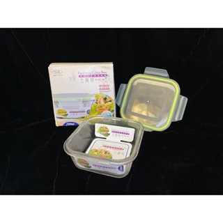 [全新未使用] 臺灣製造 圓形 正方形 密扣式 玻璃保鮮盒 藏鮮盒 餐盒 700ml 可微波 SGS認證