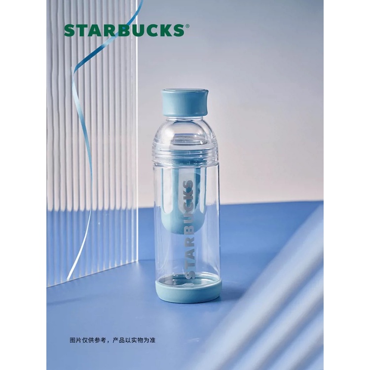 Starbucks官方正品！星巴克杯子2022藍綠藍色冷萃塑膠杯帶蓋便攜帶茶漏水杯果汁珍奶茶奶昔茶水咖啡杯640ml