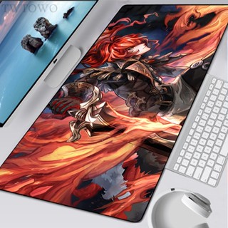 滑鼠墊 Gamer XXL 高畫質滑鼠墊桌墊 Genshin Impact Kaeya Diluc 地毯天然橡膠辦公桌面鼠