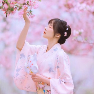▣ 有貨 優質版和服日式和風浴衣少女連衣裙旅拍改良版和服夏季日本日本神明少女現代日系a春日祭正裝傳統日本