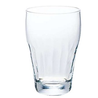 日本製ADERIA晶透豎紋玻璃杯/水杯/飲料杯/啤酒杯320ml